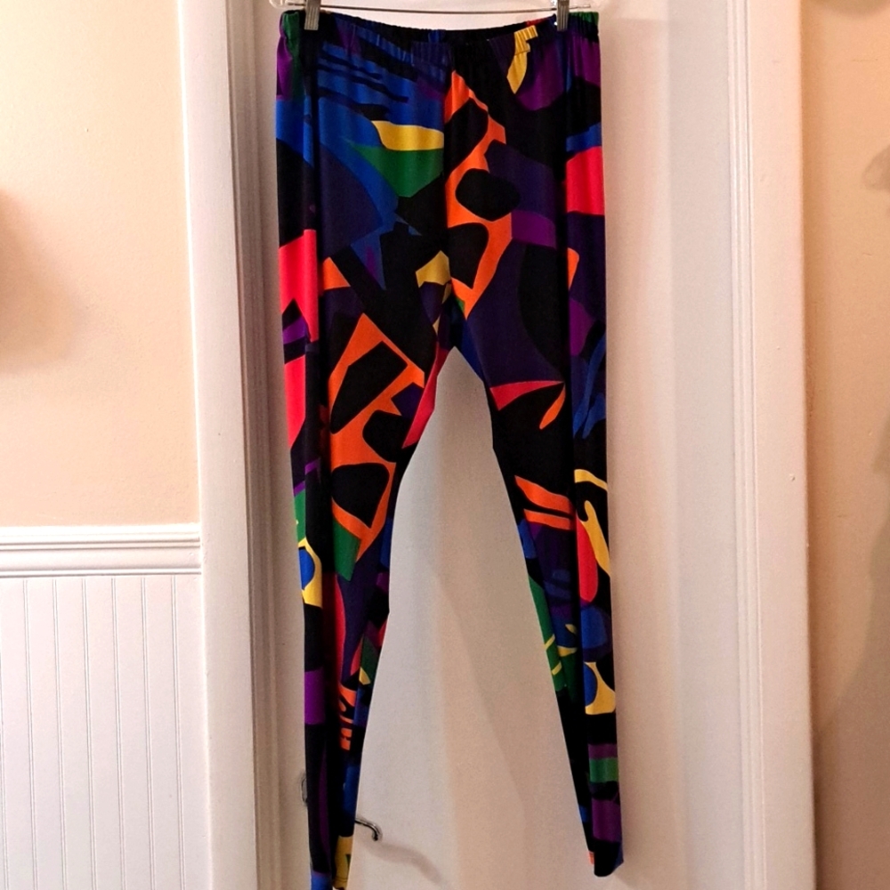 Marina Rinaldi Bright Geometric Leggings Excellent szXL